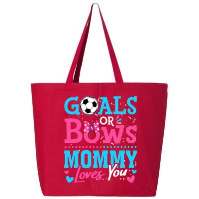 Gender Reveal Goals Or Bows Mommy Loves You Soccer 25L Jumbo Tote