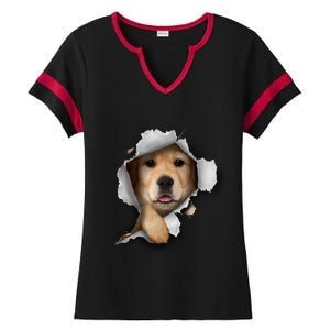 Golden Retriever Gift Golden Dog Gift For Dog Lovers Ladies Halftime Notch Neck Tee