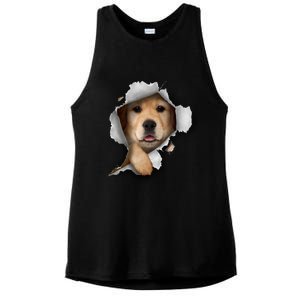 Golden Retriever Gift Golden Dog Gift For Dog Lovers Ladies PosiCharge Tri-Blend Wicking Tank