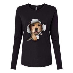 Golden Retriever Gift Golden Dog Gift For Dog Lovers Womens Cotton Relaxed Long Sleeve T-Shirt