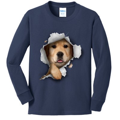 Golden Retriever Gift Golden Dog Gift For Dog Lovers Kids Long Sleeve Shirt