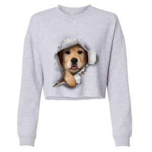 Golden Retriever Gift Golden Dog Gift For Dog Lovers Cropped Pullover Crew