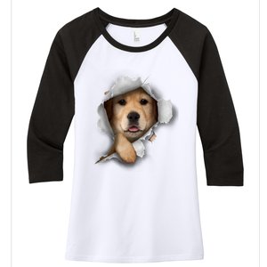 Golden Retriever Gift Golden Dog Gift For Dog Lovers Women's Tri-Blend 3/4-Sleeve Raglan Shirt