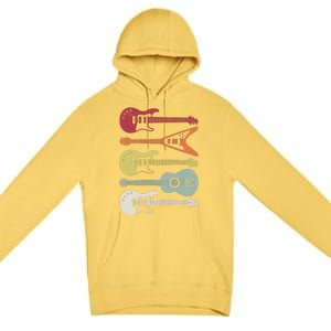 Guitar Retro Premium Pullover Hoodie