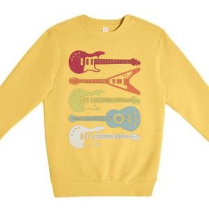 Guitar Retro Premium Crewneck Sweatshirt