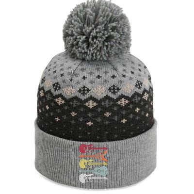 Guitar Retro The Baniff Cuffed Pom Beanie