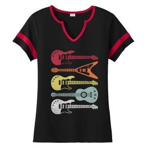 Guitar Retro Ladies Halftime Notch Neck Tee