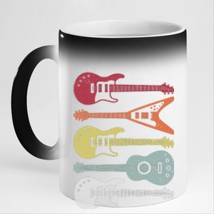 Guitar Retro 11oz Black Color Changing Mug