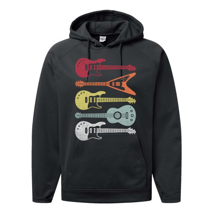 Guitar Retro Performance Fleece Hoodie