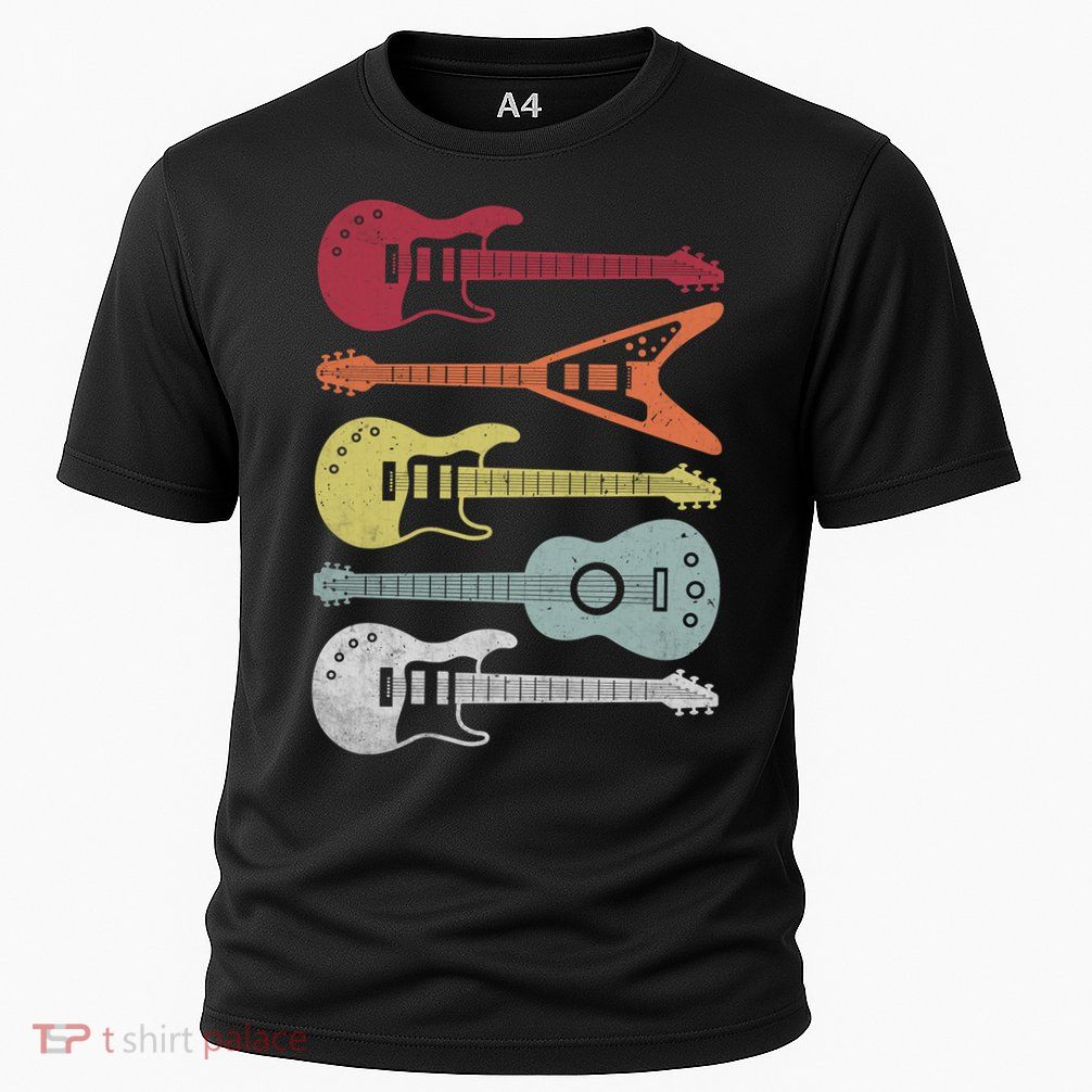 Guitar Retro Cooling Performance Crew T-Shirt