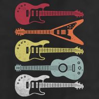 Guitar Retro Adult Drive Performance Visor