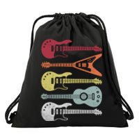 Guitar Retro Drawstring Bag