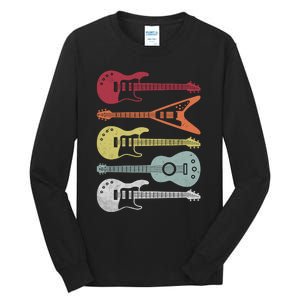 Guitar Retro Tall Long Sleeve T-Shirt