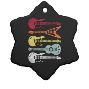 Guitar Retro Ceramic Star Ornament