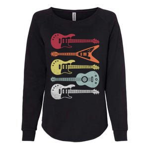 Guitar Retro Womens California Wash Sweatshirt