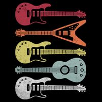 Guitar Retro Baby Bodysuit