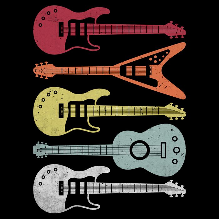 Guitar Retro Baby Bodysuit