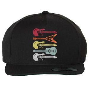 Guitar Retro Wool Snapback Cap