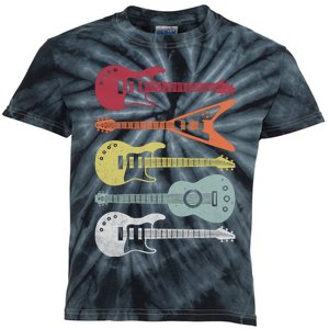 Guitar Retro Kids Tie-Dye T-Shirt