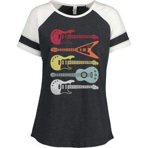 Guitar Retro Enza Ladies Jersey Colorblock Tee