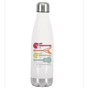 Guitar Retro Stainless Steel Insulated Water Bottle