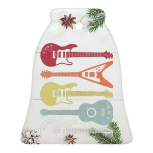 Guitar Retro Ceramic Bell Ornament