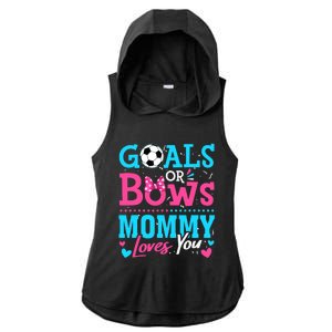 Gender Reveal Goals Or Bows Mommy Loves You Soccer Ladies PosiCharge Tri-Blend Wicking Draft Hoodie Tank