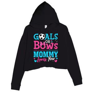 Gender Reveal Goals Or Bows Mommy Loves You Soccer Crop Fleece Hoodie