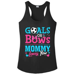 Gender Reveal Goals Or Bows Mommy Loves You Soccer Ladies PosiCharge Competitor Racerback Tank