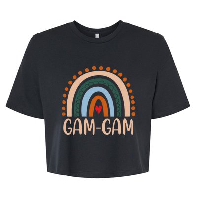 GamGam Rainbow Grandma Cute Mothers Day Funny GamGam Bella+Canvas Jersey Crop Tee