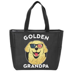 Golden Retriever Grandpa Zip Tote Bag