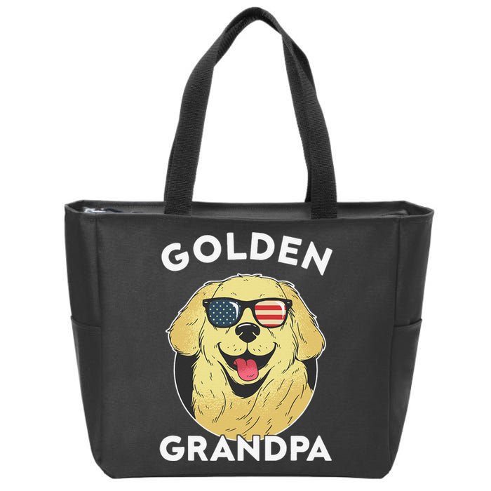 Golden Retriever Grandpa Zip Tote Bag