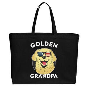 Golden Retriever Grandpa Cotton Canvas Jumbo Tote