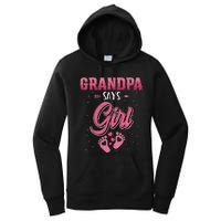 Gender reveal Grandpa says baby matching family set Women's Pullover Hoodie