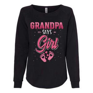 Gender reveal Grandpa says baby matching family set Womens California Wash Sweatshirt