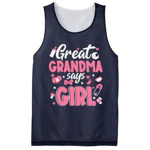 Gender Reveal Great Grandma Says Girl Baby Matching Family Long Sleeve Mesh Reversible Basketball Jersey Tank