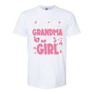 Gender Reveal Great Grandma Says Girl Baby Matching Family Long Sleeve Softstyle CVC T-Shirt