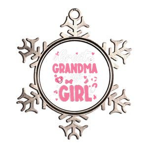 Gender Reveal Great Grandma Says Girl Baby Matching Family Long Sleeve Metallic Star Ornament