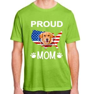 Golden Retriever Golden Retriever Proud Patriot Mom Gift Adult ChromaSoft Performance T-Shirt