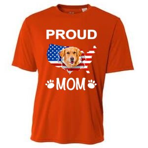 Golden Retriever Golden Retriever Proud Patriot Mom Gift Cooling Performance Crew T-Shirt