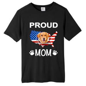 Golden Retriever Golden Retriever Proud Patriot Mom Gift Tall Fusion ChromaSoft Performance T-Shirt