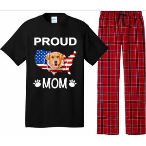 Golden Retriever Golden Retriever Proud Patriot Mom Gift Pajama Set