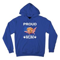 Golden Retriever Golden Retriever Proud Patriot Mom Gift Hoodie