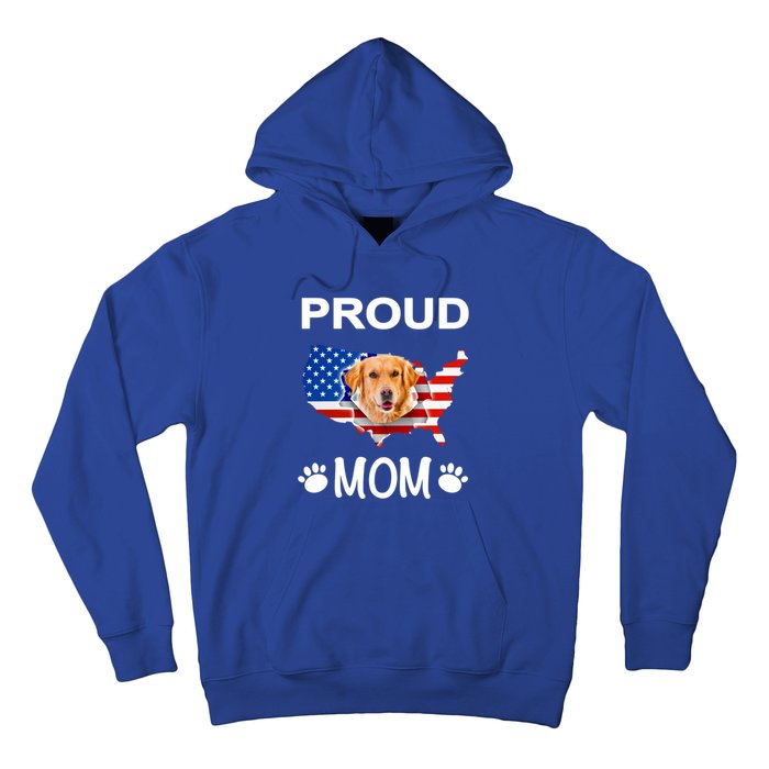 Golden Retriever Golden Retriever Proud Patriot Mom Gift Hoodie