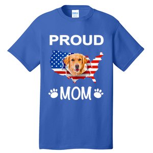 Golden Retriever Golden Retriever Proud Patriot Mom Gift Tall T-Shirt