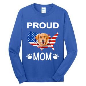 Golden Retriever Golden Retriever Proud Patriot Mom Gift Tall Long Sleeve T-Shirt