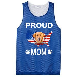 Golden Retriever Golden Retriever Proud Patriot Mom Gift Mesh Reversible Basketball Jersey Tank