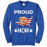 Golden Retriever Golden Retriever Proud Patriot Mom Gift Tall Sweatshirt