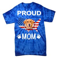 Golden Retriever Golden Retriever Proud Patriot Mom Gift Tie-Dye T-Shirt