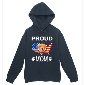 Golden Retriever Golden Retriever Proud Patriot Mom Gift Urban Pullover Hoodie